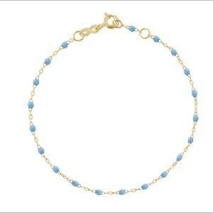 18K Yellow Gold and Turquoise Resin Bracelet